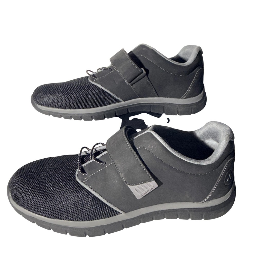 Anodyne No. 46 Shoes Mens Size 13 Black Hook & Loop Casual Comfort Sneakers